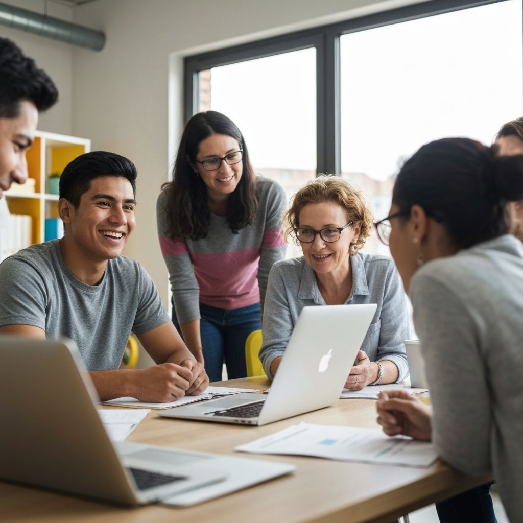 Group of diverse people collaborating